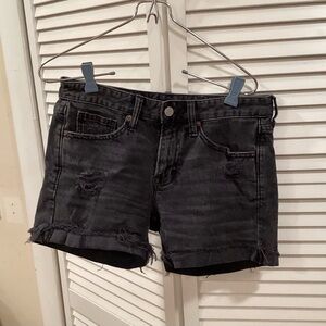 Lucky Mid Rise Boy Shorts,Black Jean Shorts 30 waist